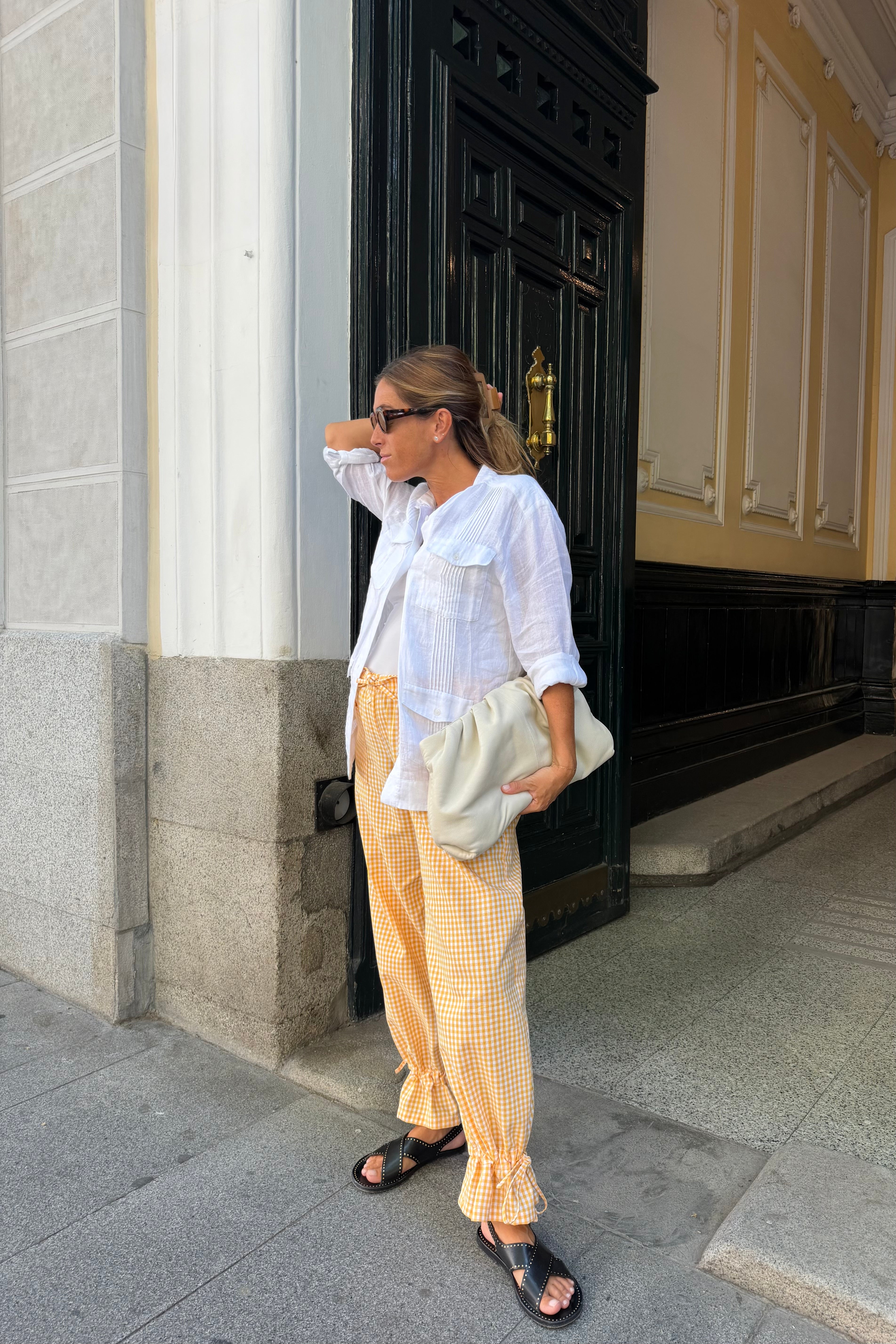 Pantalón vichy yellow