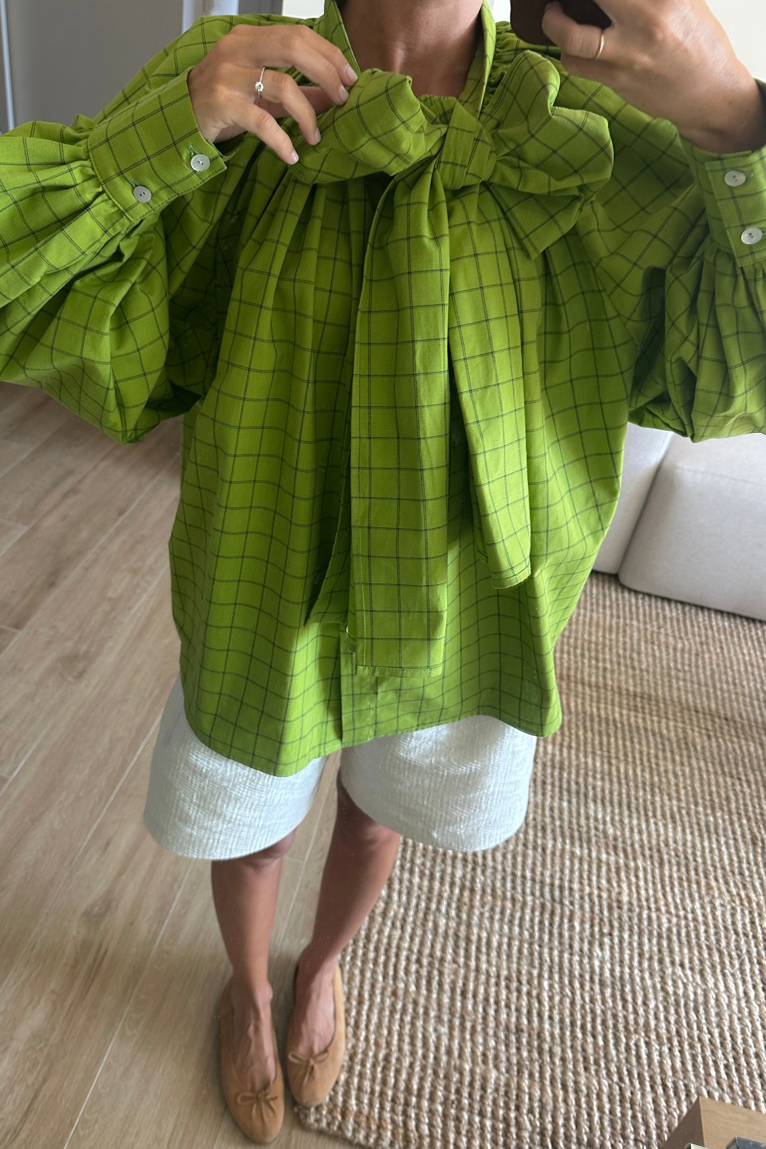 Camisa Balloon verde