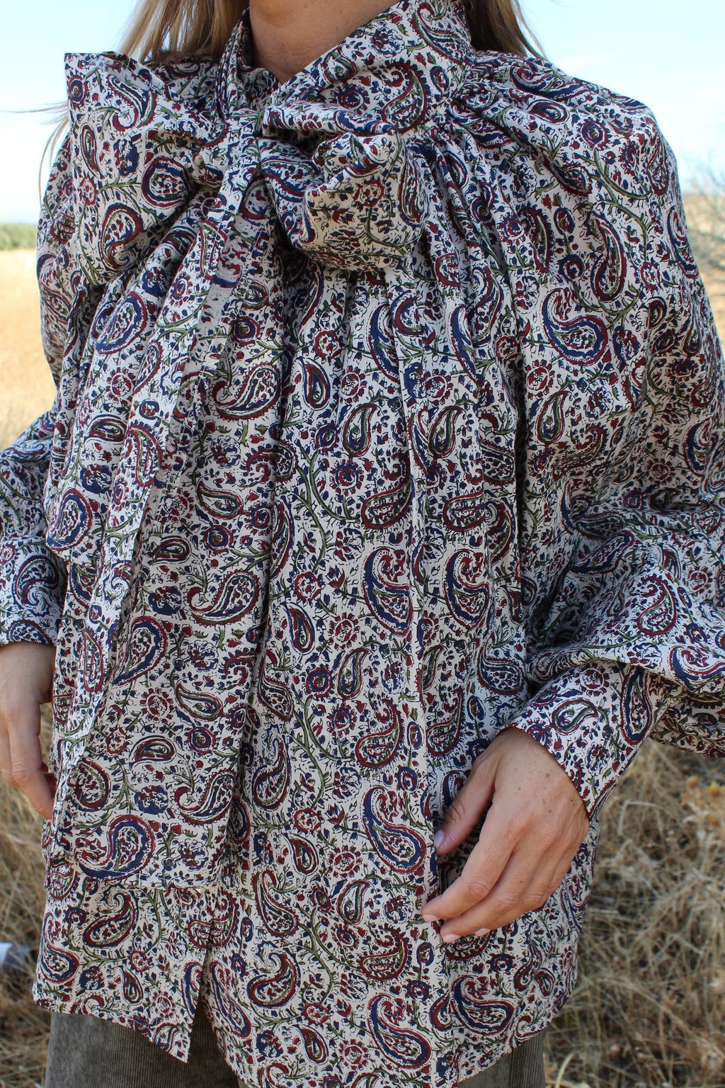 Camisa balloon batik paisley