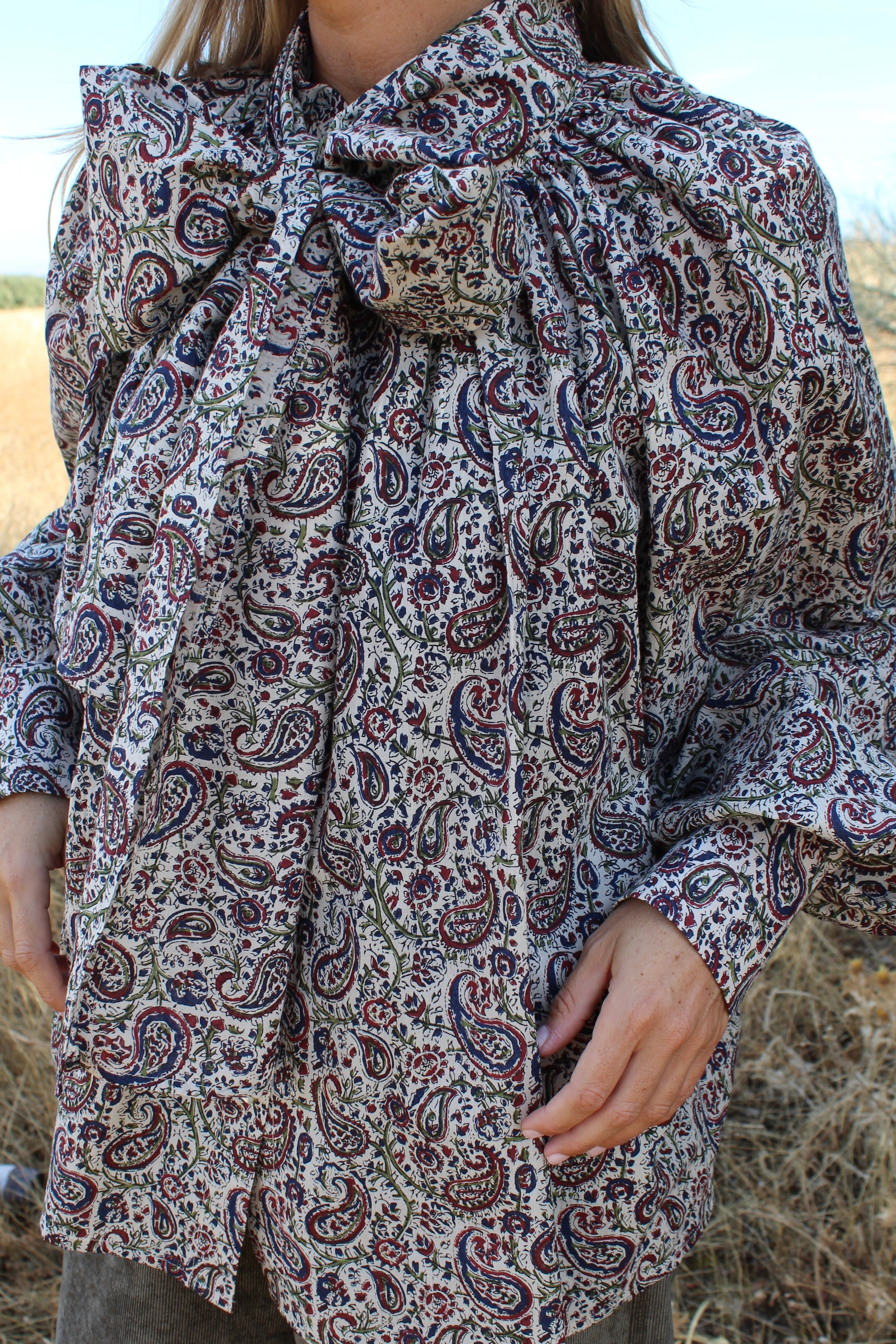 Camisa balloon batik paisley