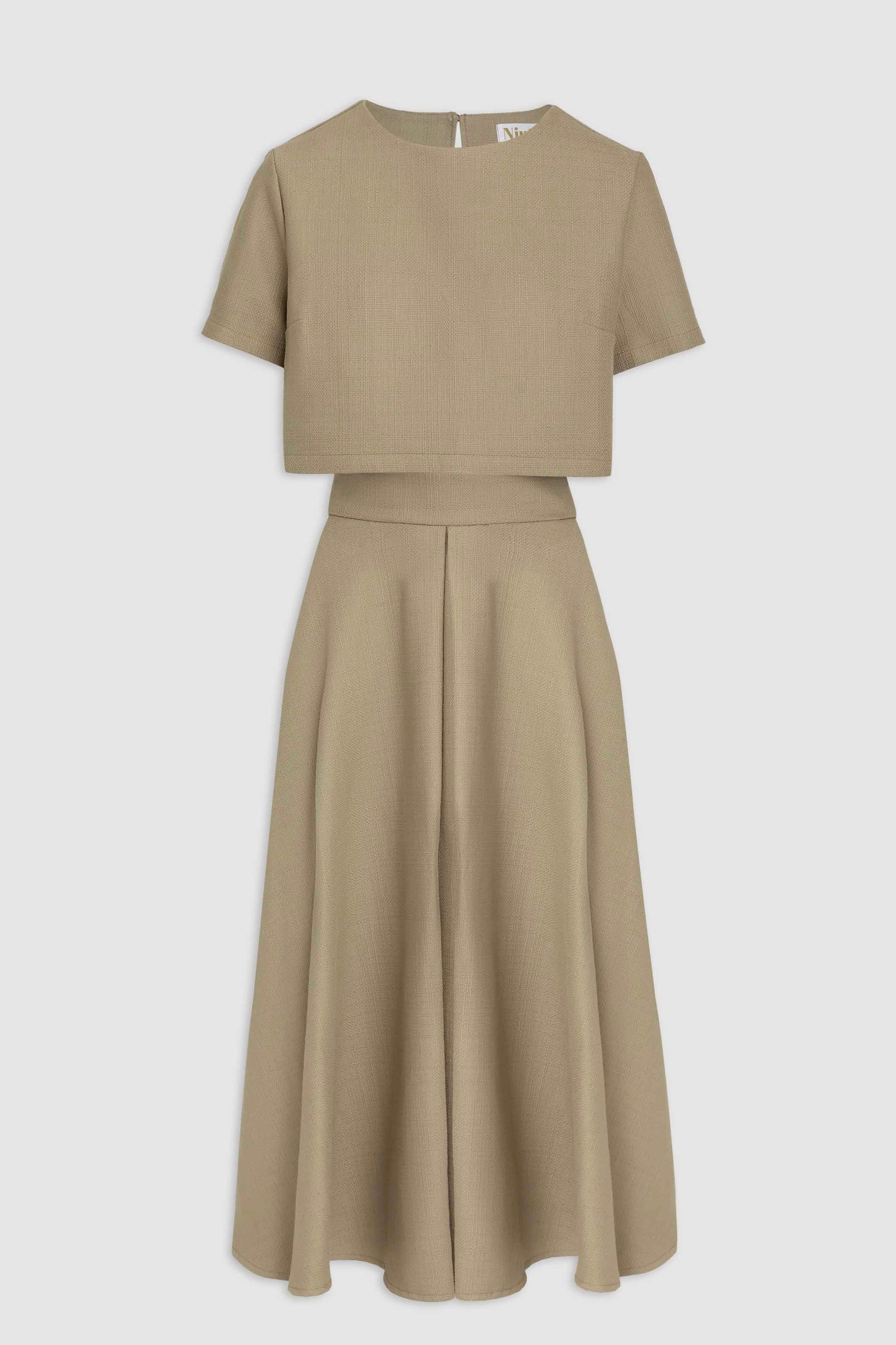 Beige body and skirt set