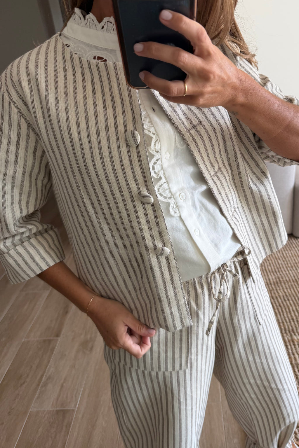 Jackie stripes gris