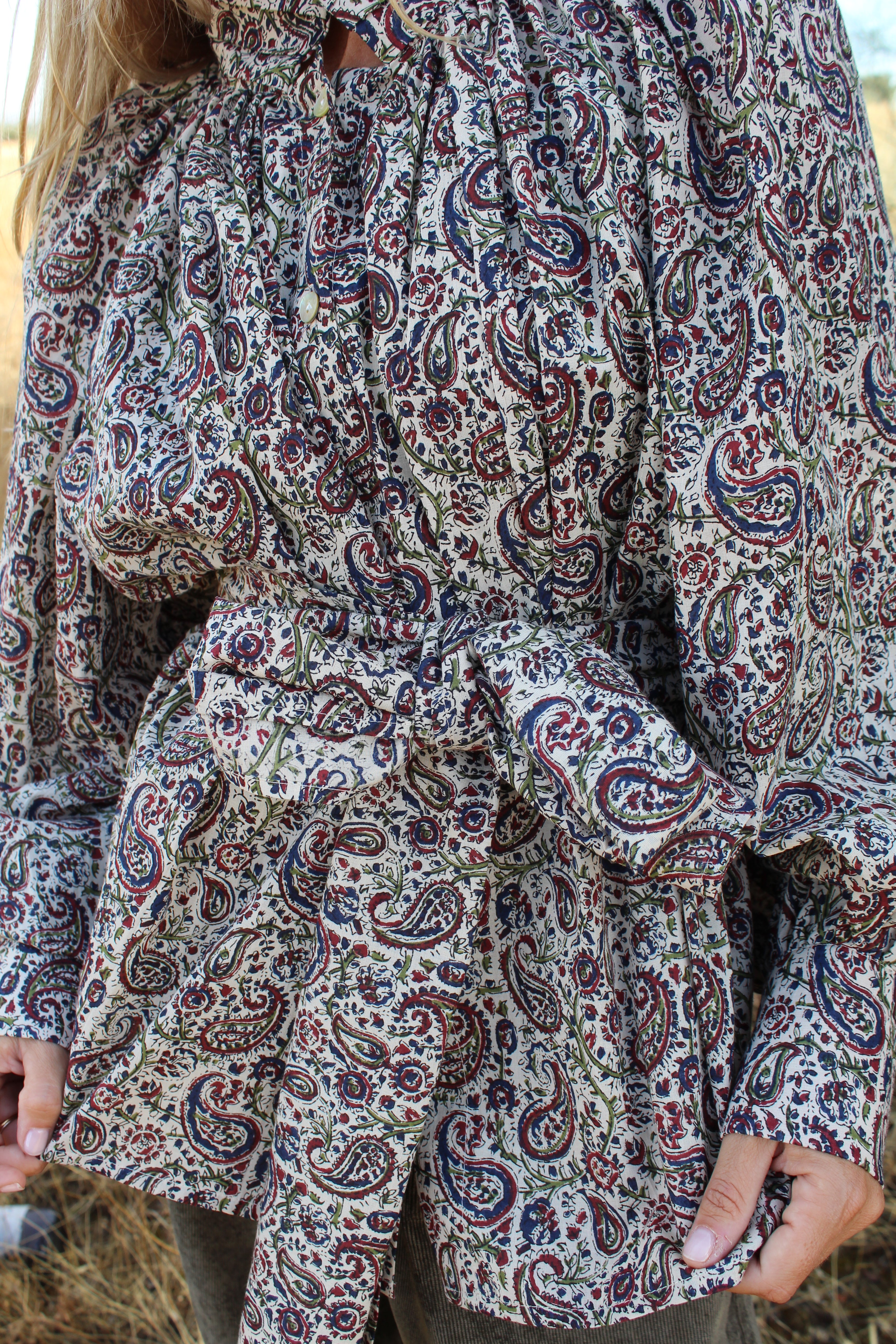 Camisa balloon batik paisley