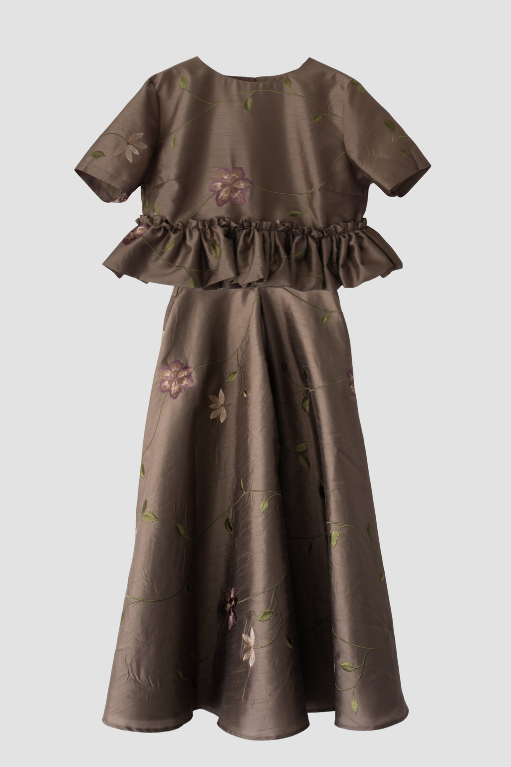 Conjunto cuerpo y falda flores