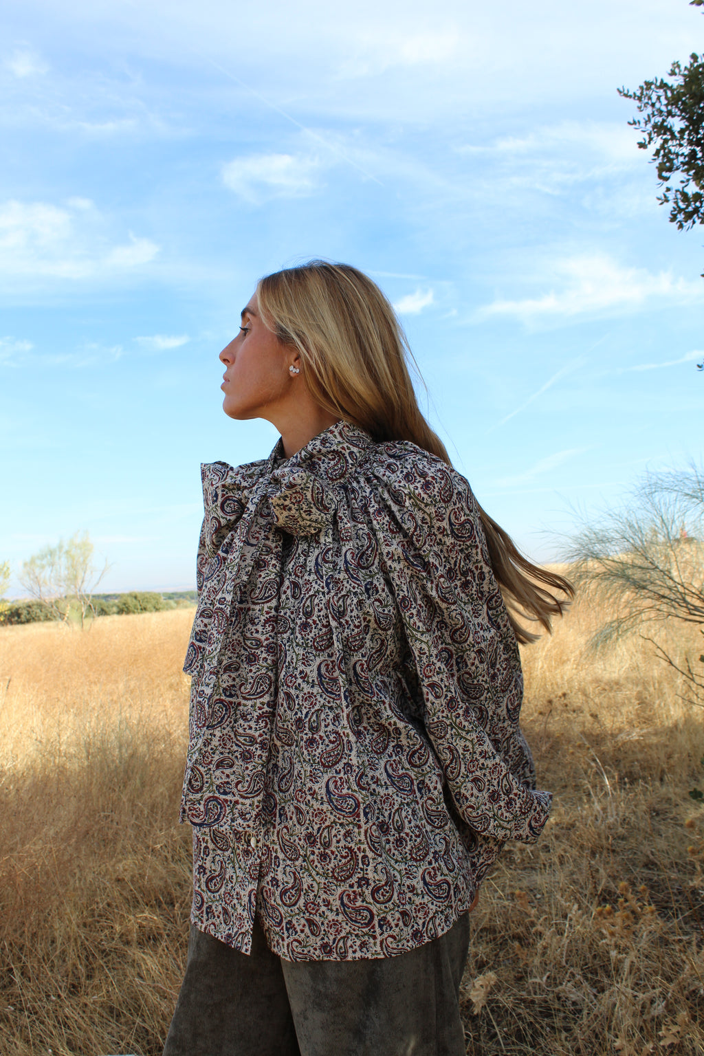 Camisa balloon batik paisley