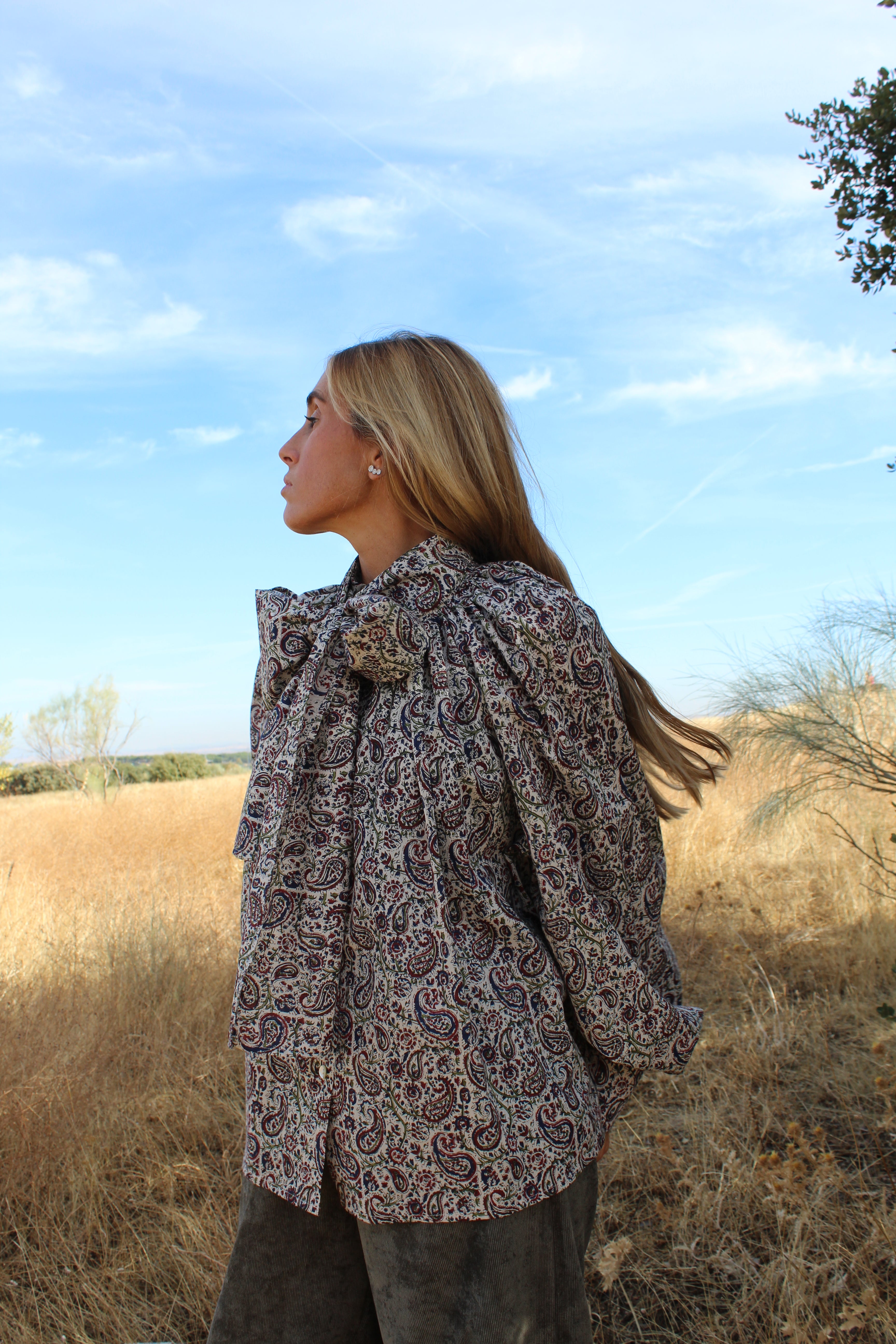 Camisa balloon batik paisley