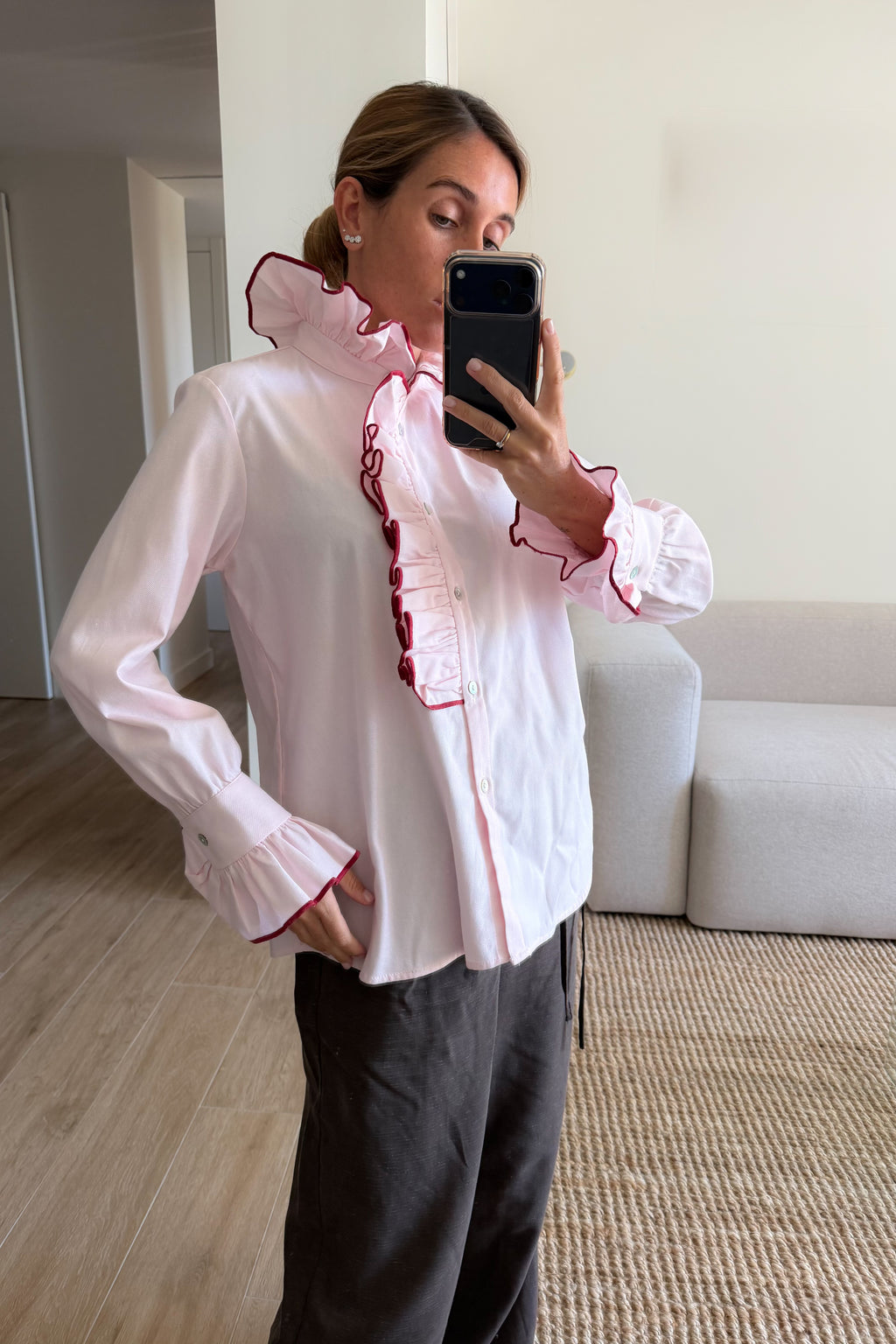 Camisa vint rosa