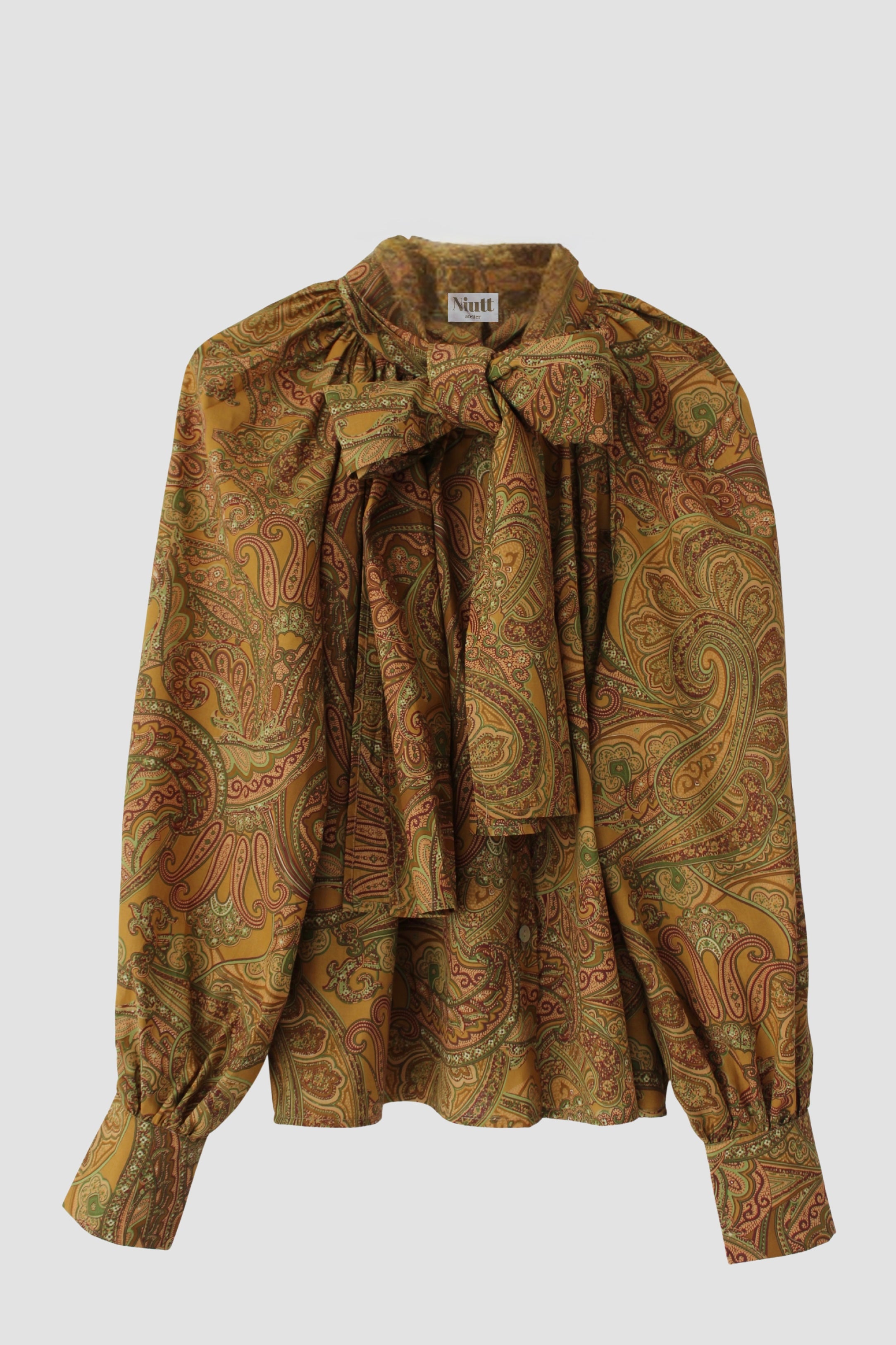 Camisa balloon batik mustard