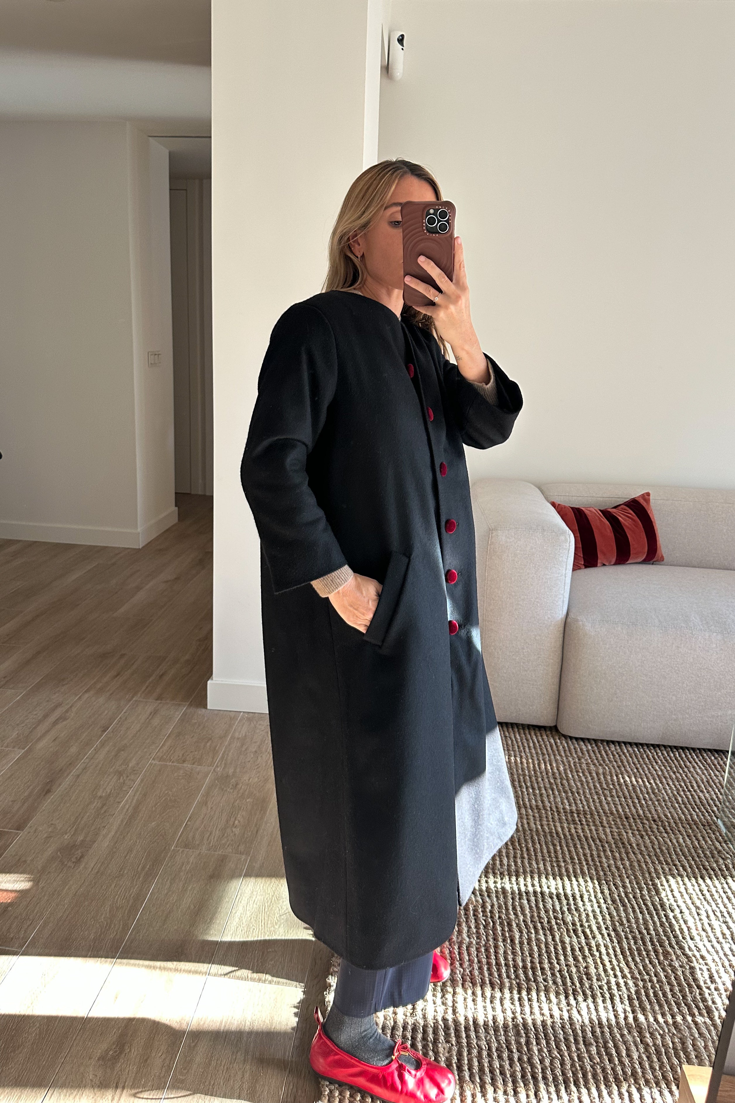 Black wool coat