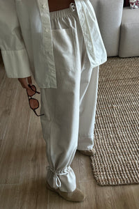 Pantalón rayas sand