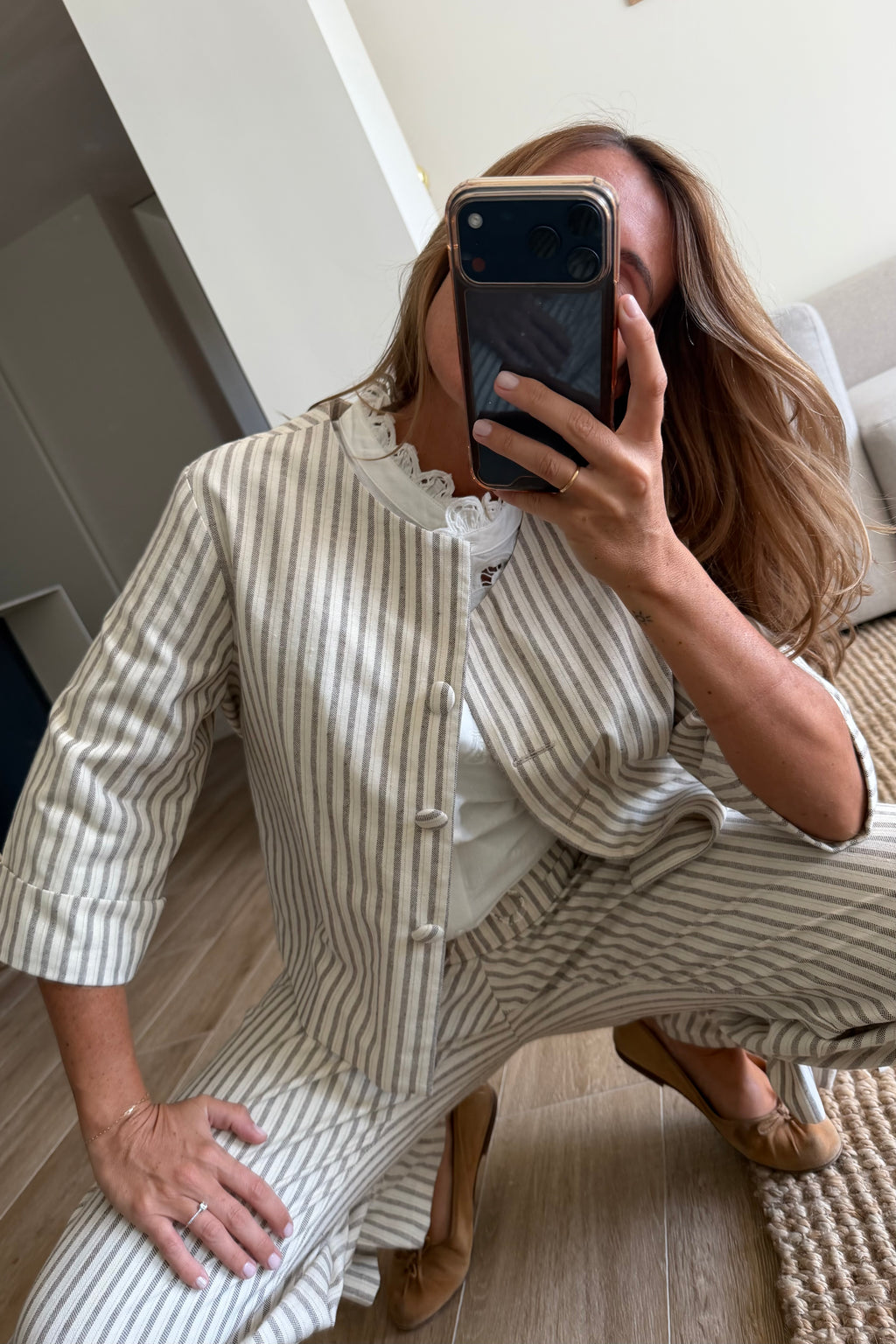 Jackie stripes gris