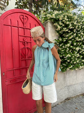 Cargar imagen en el visor de la galería, Top ruffle rayas green