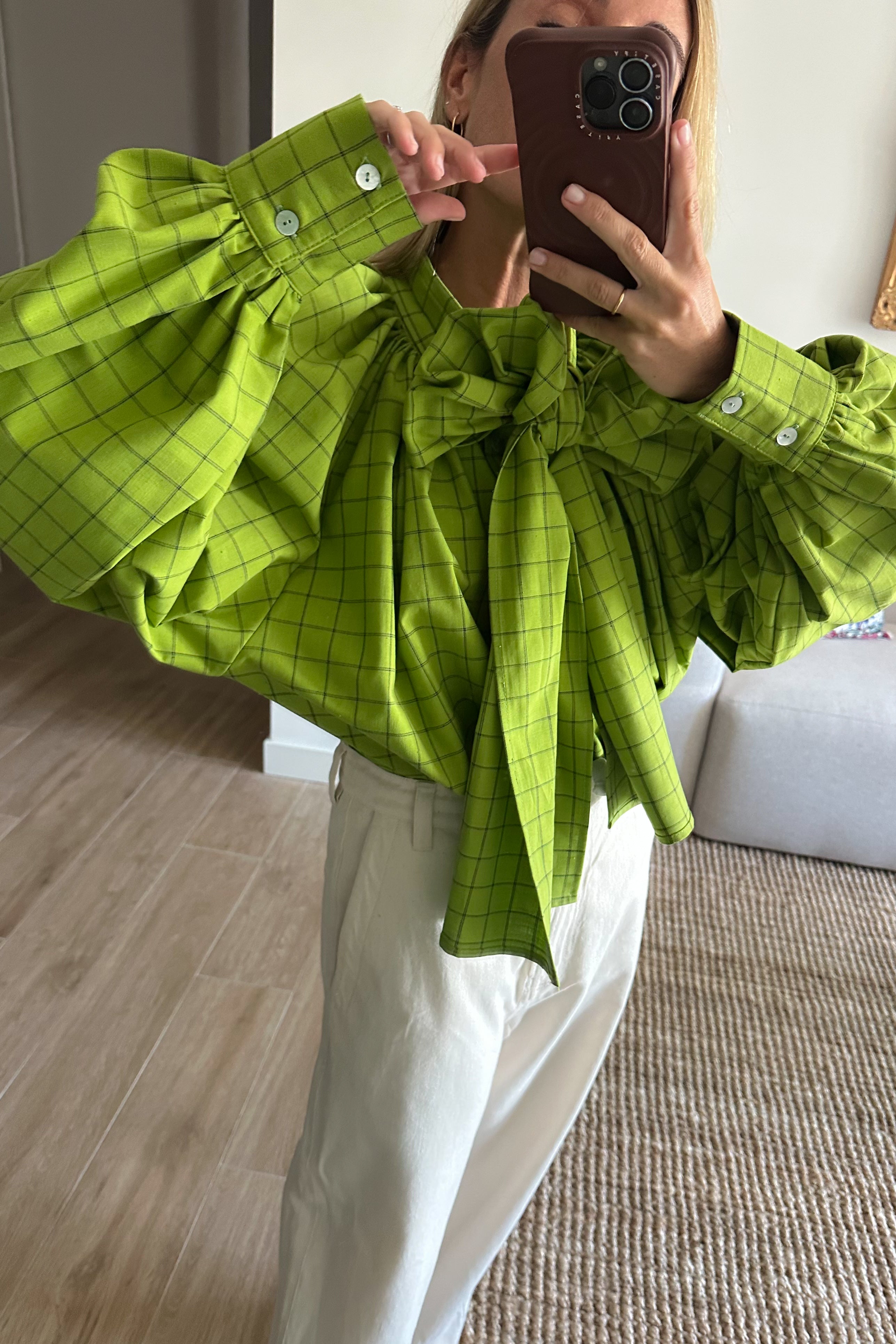 Camisa Balloon verde