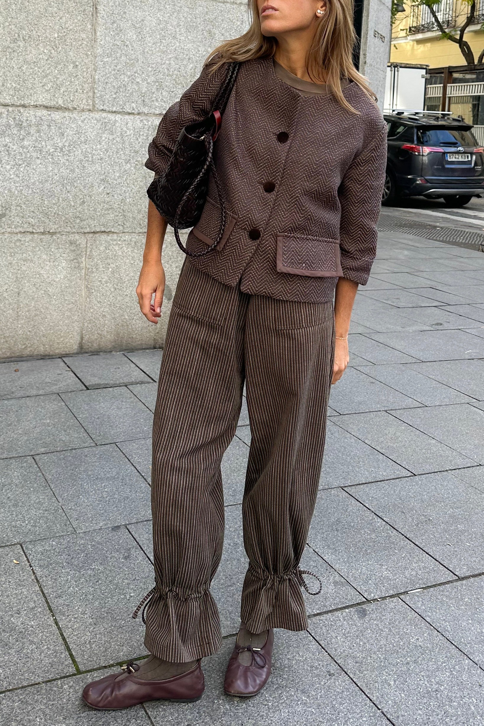 Jackie zig zag brown