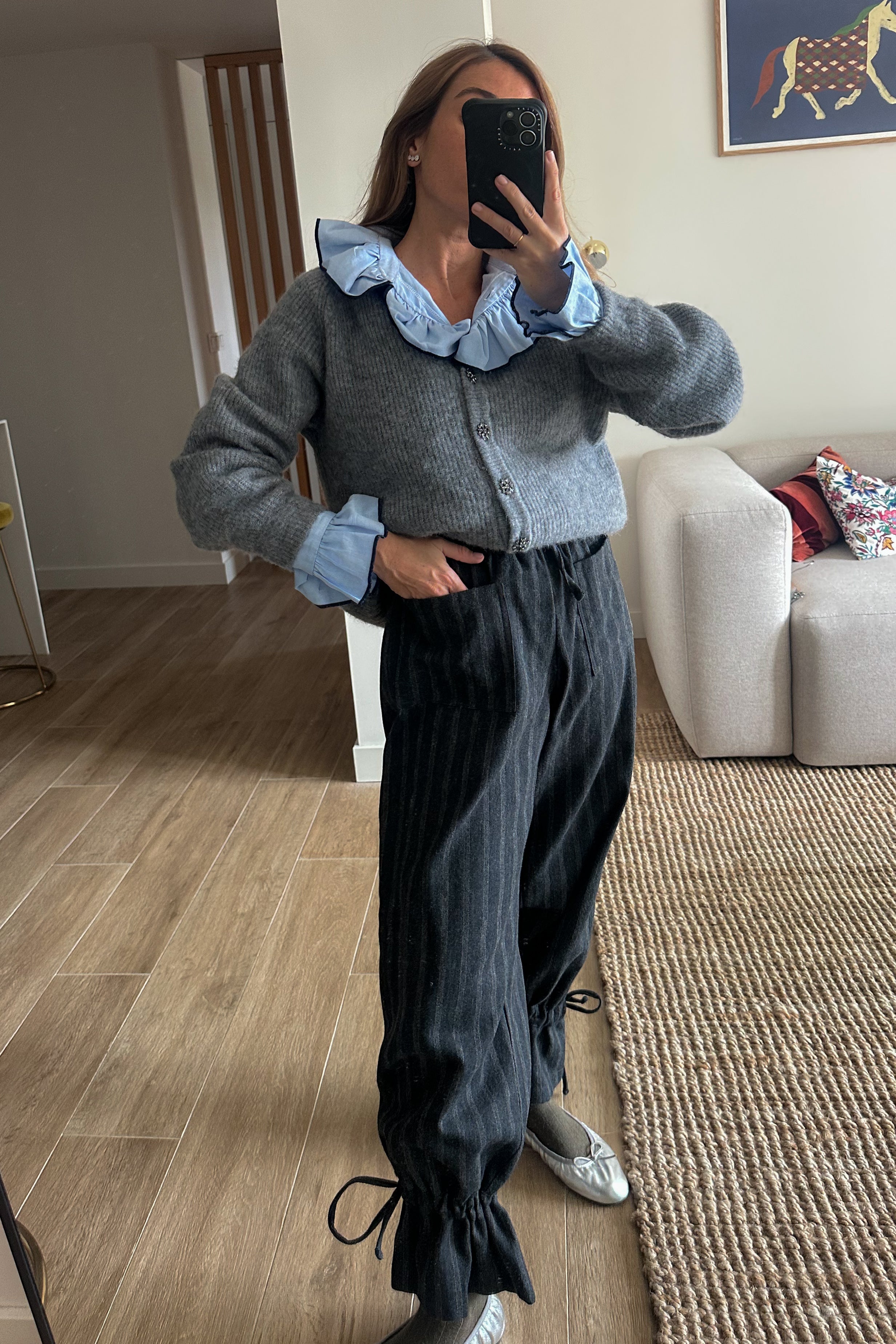 Pantalón balloon gris