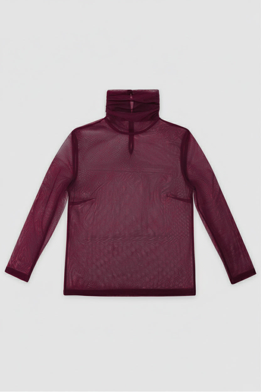 Top tul burgundy