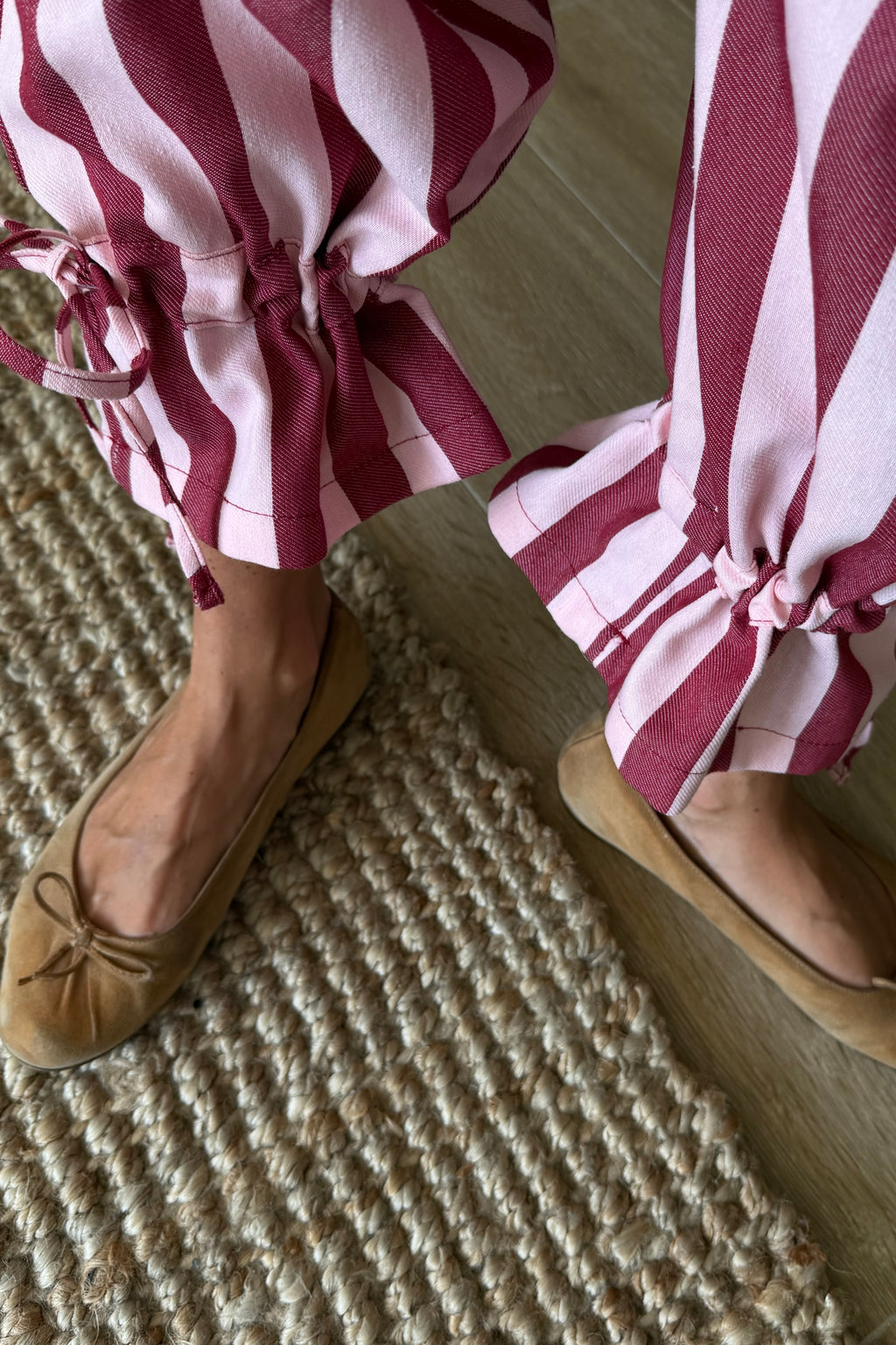 Pantalón stripes burgundy