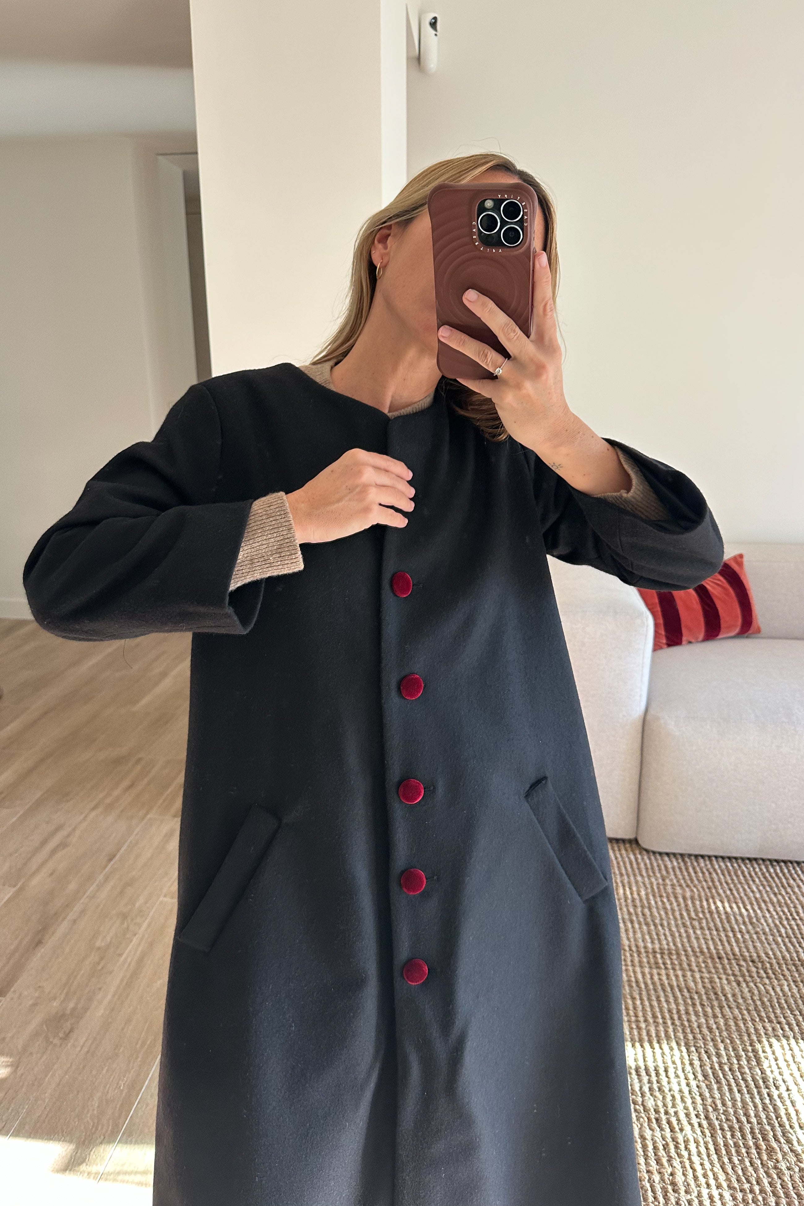 Black wool coat
