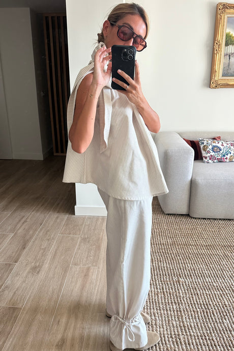 Pantalón rayas sand