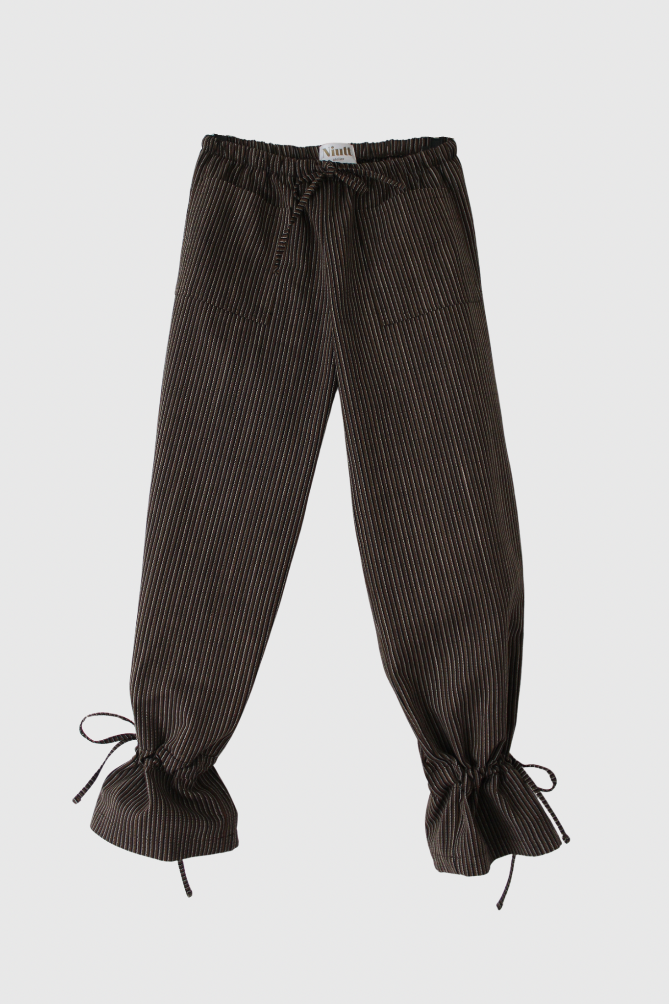 Pantalón balloon stripes brown