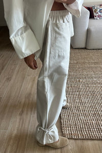 Pantalón rayas sand