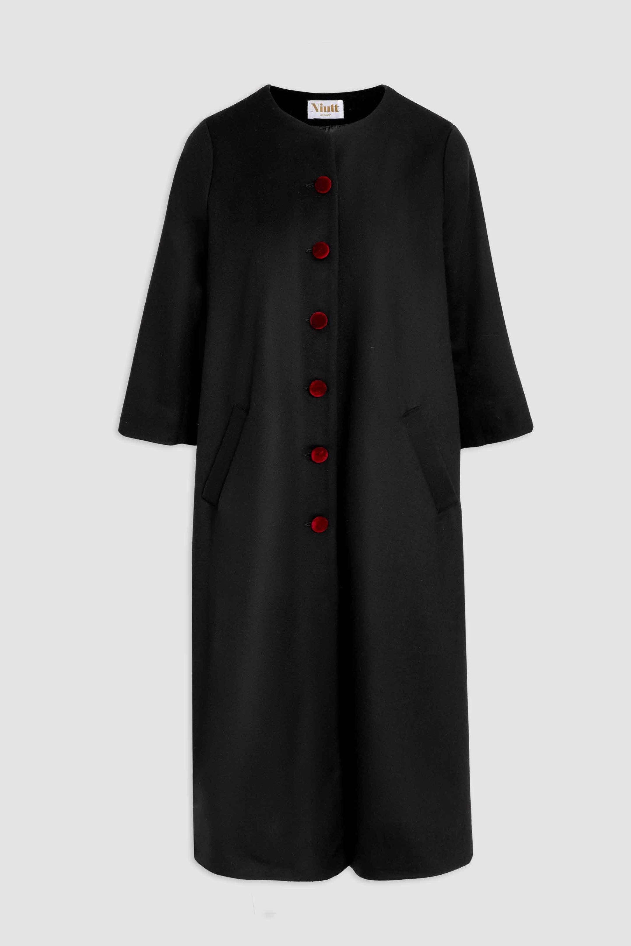 Black wool coat