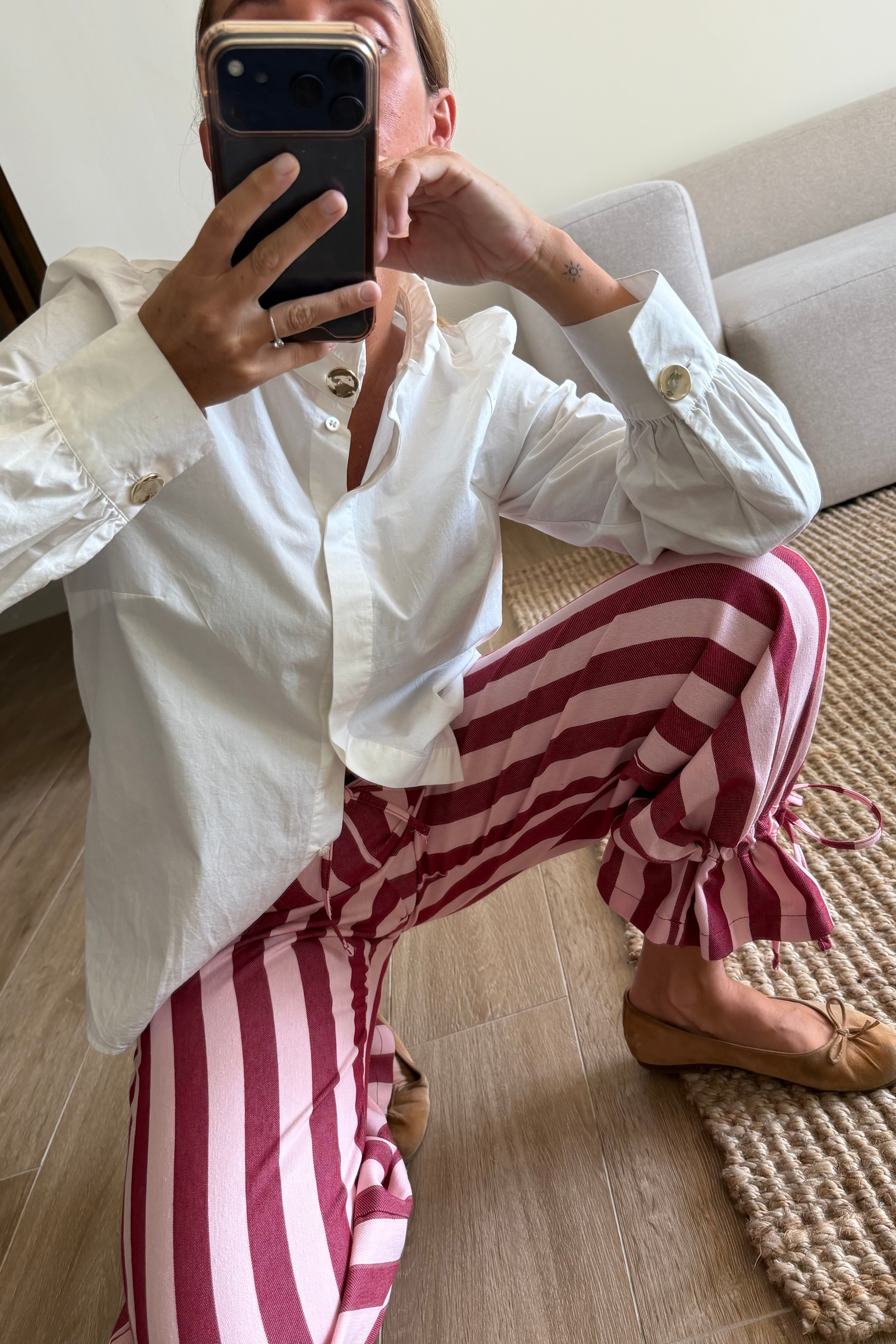 Pantalón stripes burgundy