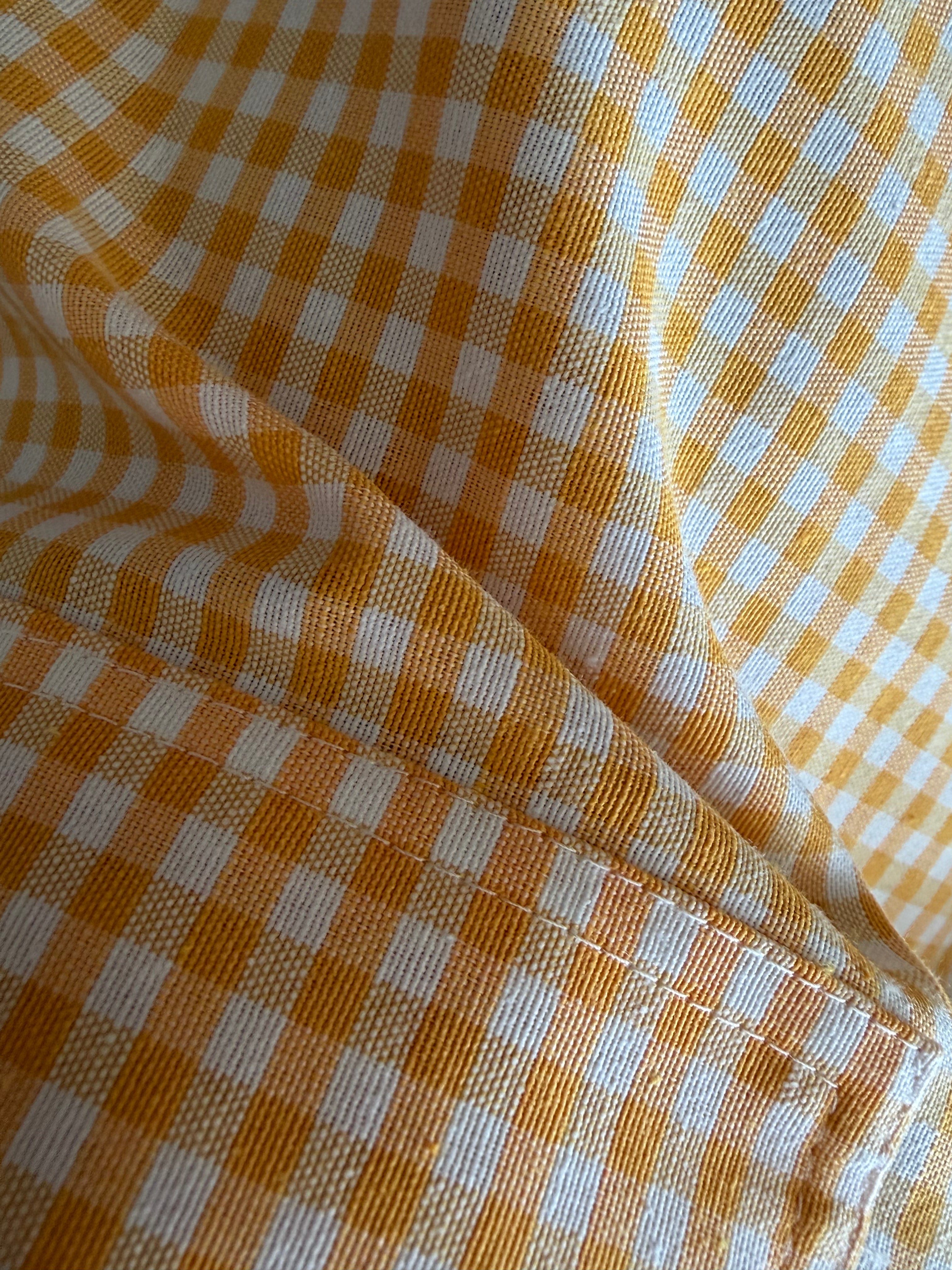 Top ruffle vichy yellow