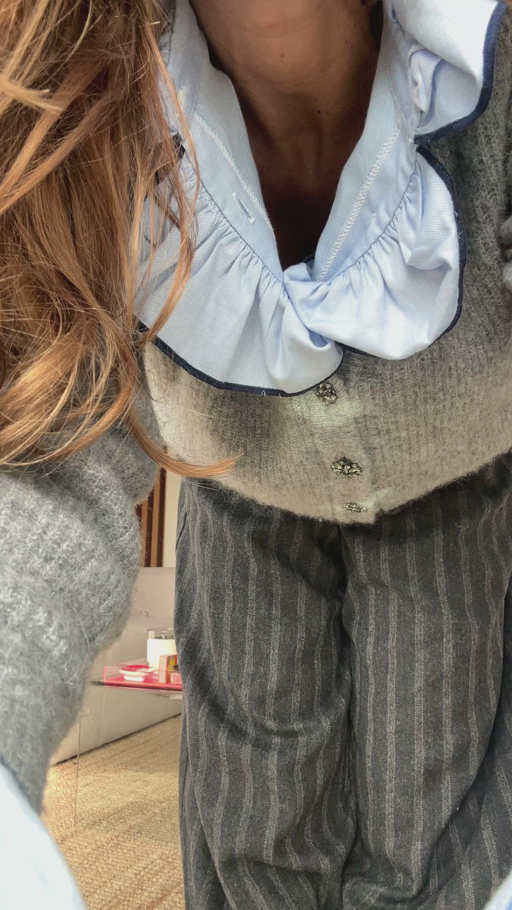 Pantalón balloon gris